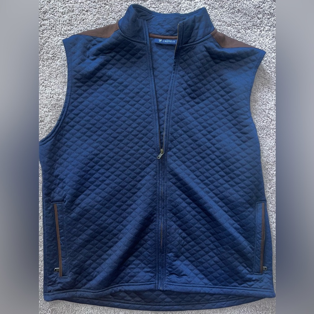 Cremiux XL Navy Quilted Vest NWOT